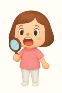 口の中を見る人